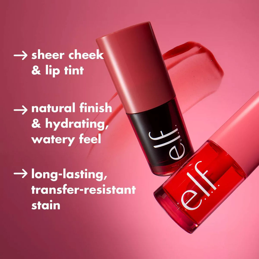E.L.F. Sheer for It Blush Tint - Buildable Stain for Lips + Cheek - 0.22 Fl Oz